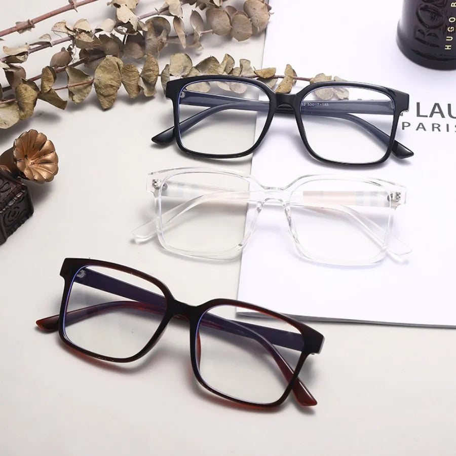 2023 Nouvelles Femmes Mode Anti Lumière Bleue Carré Optique Lunettes Cadres Pour Femme Homme Rétro Lentille Claire Lecture Ordinateur Hommes Eyewe