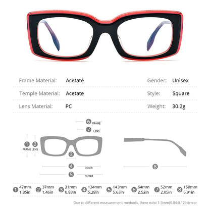 HEPIDEM Powder Acetate Glasses Men Matte Vintage Retro Square Eyeglasses 2022 Women Spectacles Eyewear 9316