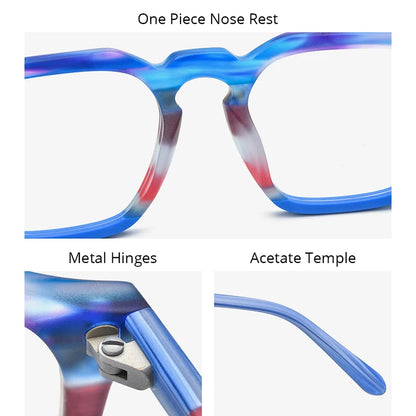 HEPIDEM Matte Acetate Glasses Men 2023 New Colorful Retro Square Women Eyeglasses Spectacles Eyewear H9292