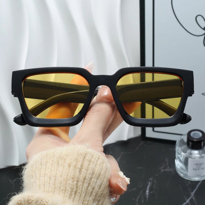 Brand Fashion Square Sunglasses Women Shades UV400 Vintage Small Rectangle Punk Men Driving Sun Glasses