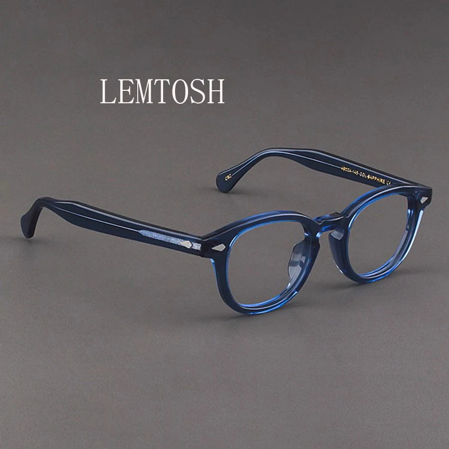 Men's Spectacle Frame Retro Johnny Depp Lemtosh Style Glasses Acetate Frame Women Clear Lens Male Eyeglasses