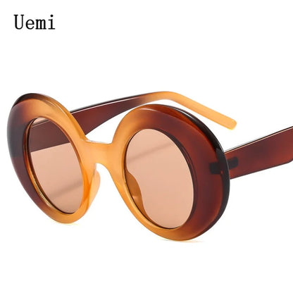 New Fashion Green Round Sunglasses For Women Men Modern Luxury Designer Female Sun Glasses Shades UV400 Eyeglasses Wholesale