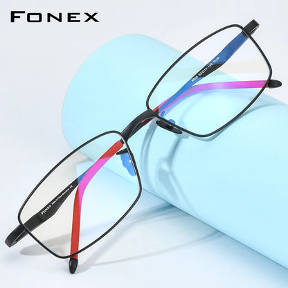 FONEX Pure Titanium Glasses for Men Square Eyeglasses Frames 2020 New Male Vintage Korean Eyewear 8556