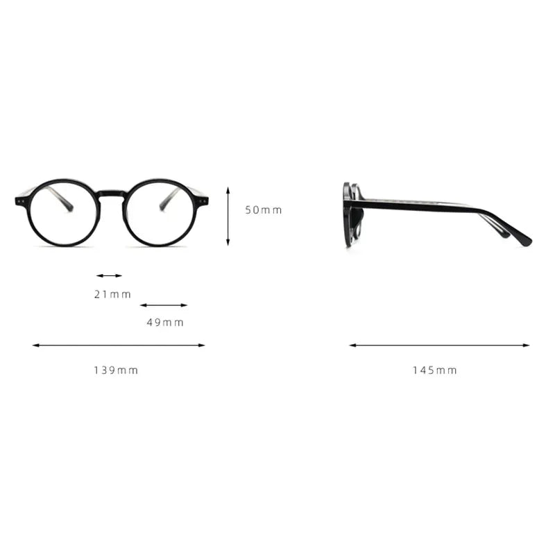 mimiyou Tr90+Acetate Round Glasses Frame Women Anti Blue Light Optical Eyewear Men Eyeglasses Frame UV400 Computer Glasses