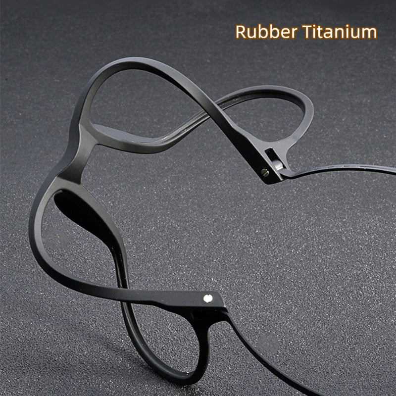 Super Light Comfortable Rubber Titanium Eyewear Square Glasses Frame Myopia Optical Prescription Glasses Frame Men and Women