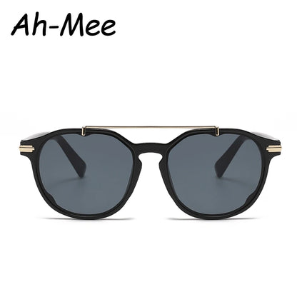 Fashion Round Sunglasses Women Luxury Brand Designer Double Beam Sun Glasses Men UV400 Black Shades Eyeglasses Gafas De Sol