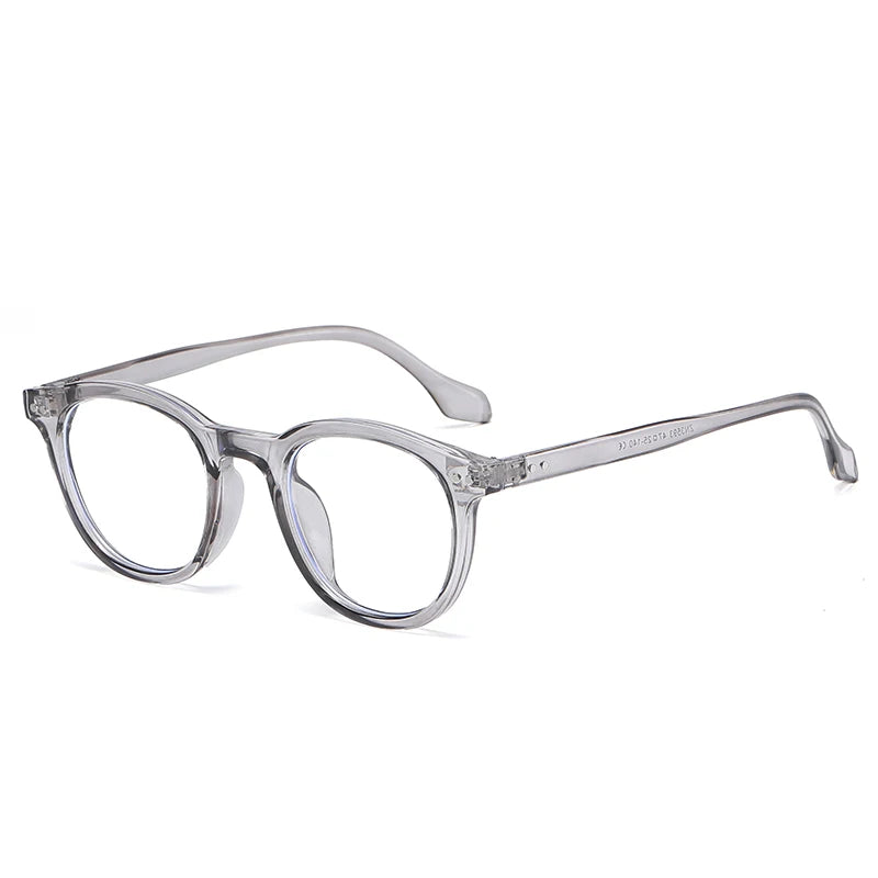 Montures de lunettes d'ordinateur ovales tendance pour femmes, vintage, transparentes, bloquant la lumière bleue, lunettes pour hommes, monture optique rétro à rivets