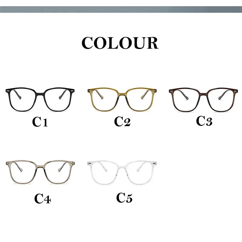 Retro Classic Anti-Blue Light Glasses Ultra Light Big Square Frame Eyeglasses Vintage Women Fashion Computer Gaming Spectacles