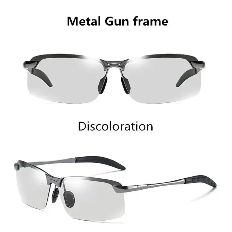 Photochromic Sunglasses Men Polarized Chameleon Glasses Male Change Color Sun Glasses Day Night Vision Driving Eyewear uv400