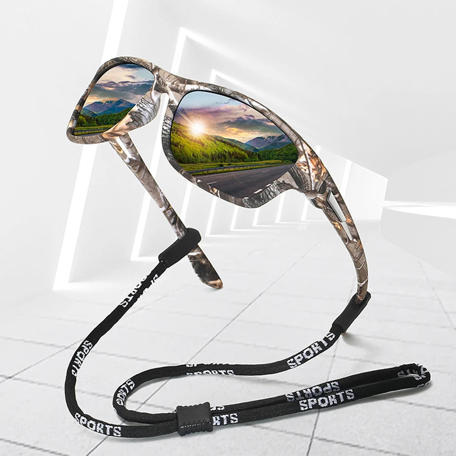 With Chain Fashion Polarized Sports Sunglasses Men Women Fishing Driving Hiking Cycling Climbing Skiing Sun Glasses UV400 Eyewea