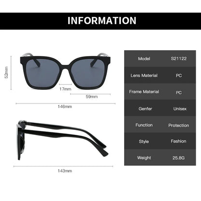 Trendy quadratische übergroße Sonnenbrille, modischer UV400-Schutz, Fahrradbrille, Katzenaugen-Sonnenbrille, schwarze Sonnenbrille für Strand/Reisen/Streetwear