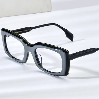 HEPIDEM Powder Acetate Glasses Men Matte Vintage Retro Square Eyeglasses 2022 Women Spectacles Eyewear 9316