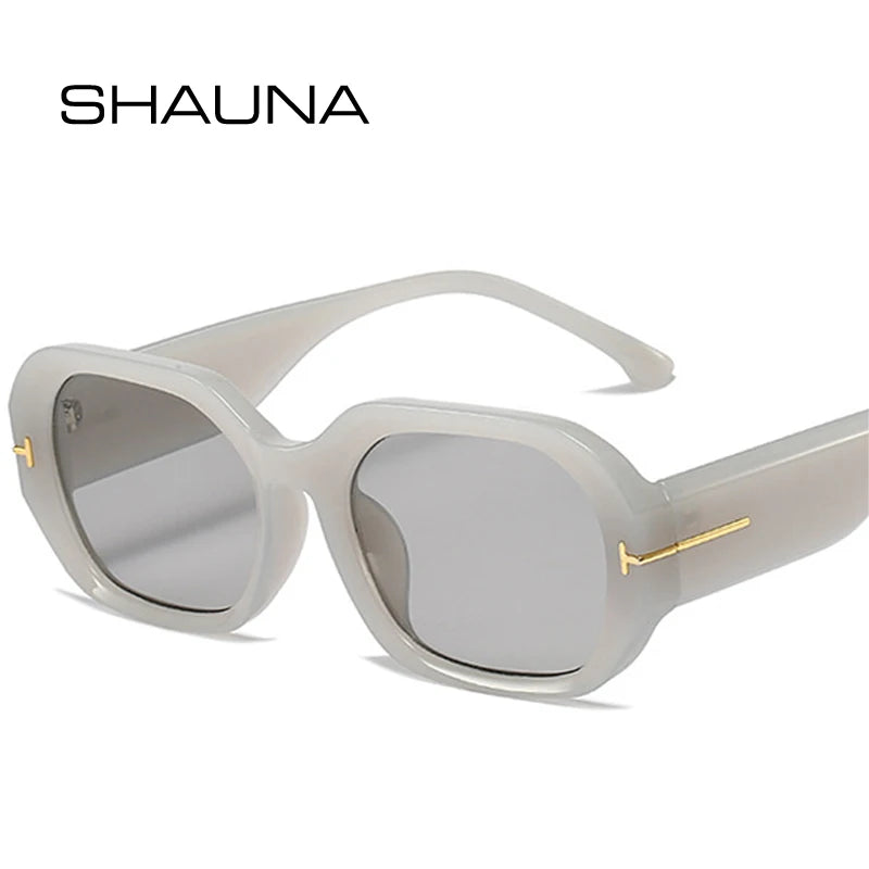 SHAUNA Square Sunglasses Fashion Women Jelly Grey Shades UV400 Brand Designer Vintage Men Polygon Trending Sun Glasses