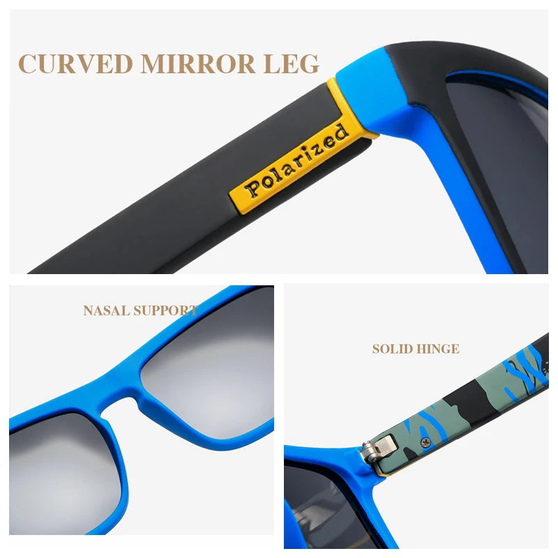 Lunettes de soleil de sport de créateur pour hommes et femmes, polarisées, aux couleurs choquantes, pour l'extérieur, la conduite, à la mode, avec boîte