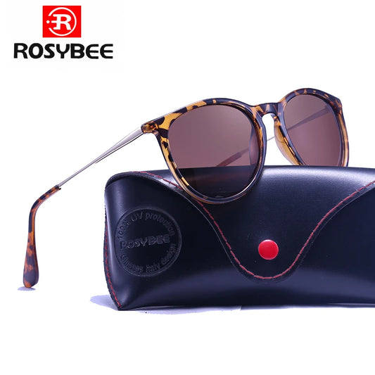 ROSYBEE Brand Designer Polarized Sunglasses Women Men Retro Vintage Cat Eye Sun Glasses Female Fashion Mirror Eyewear 4171 Shade