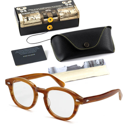 Glasses frame for men and women Johnny Depp Lemtosh vintage glasses computer acetate glasses frame for men's transparent lenses