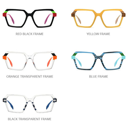 Lunettes en acétate multicolores HEPIDEM pour hommes et femmes, monture carrée rétro, lunettes de vue 9238