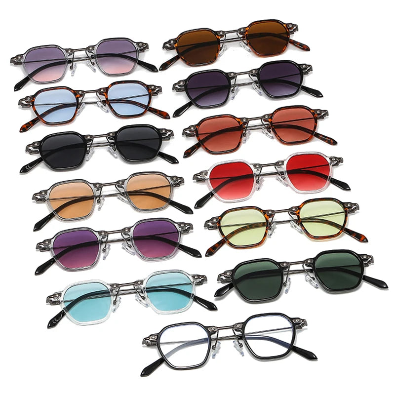 SHAUNA Ins Popular Fashion Small Square Women Sunglasses Retro Punk Candy Color Shades UV400 Men Gradient Sun Glasses