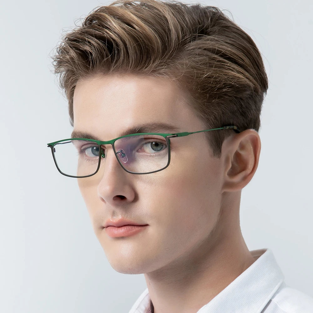 FONEX Colorful Titanium Glasses Men 2023 New Retro Square Eyeglasses Women Matte Eyewear F85777