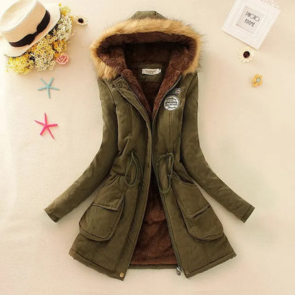 2023 Nouvelle Automne Hiver Femmes Coton Veste Rembourrée Décontracté Mince Manteau Broderie À Capuche Parkas Ouaté Chaud Pardessus