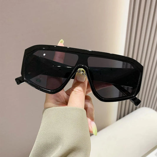 new in oversized one-piece square sunglasses women men 2024 High quality trending product fashion mirror driving shades uv400