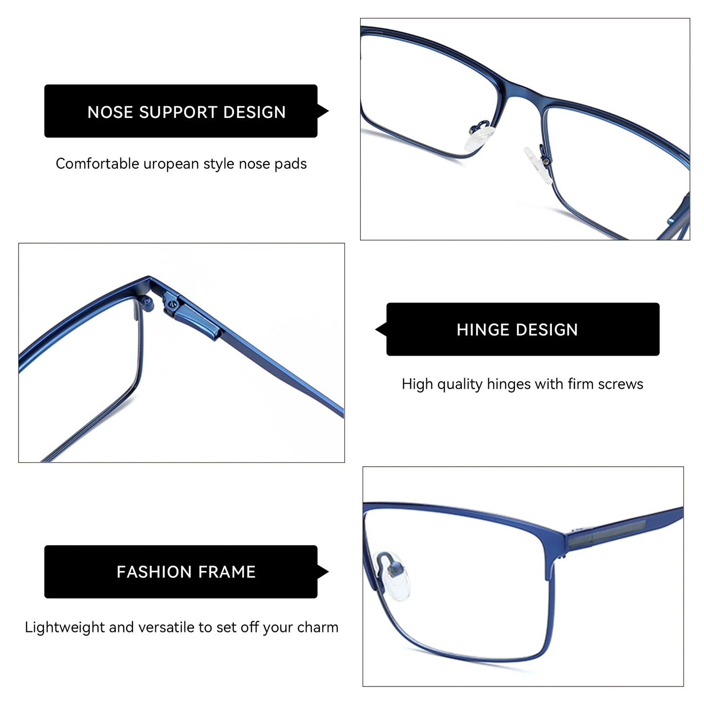 ZENOTTIC 2024 Men Titanium Alloy Optical Glasses Frame Fashion Male Square Eyewear Ultralight Metal Non-Prescription Eyeglasses