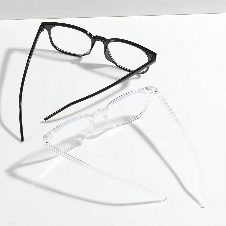 Schwarze quadratische Anti-Blaulicht-Brille für Damen und Herren, übergroßer optischer Rahmen, Augenschutz, Brille fürs Büro, Computerbrille