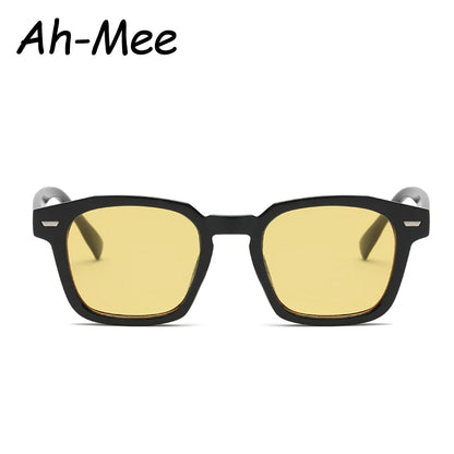 Popular Women's Sunglasses Trend Vintage Square Frame Black Yellow Sun Glasses Fashion Women Eyeglasses Ladies Eyewear