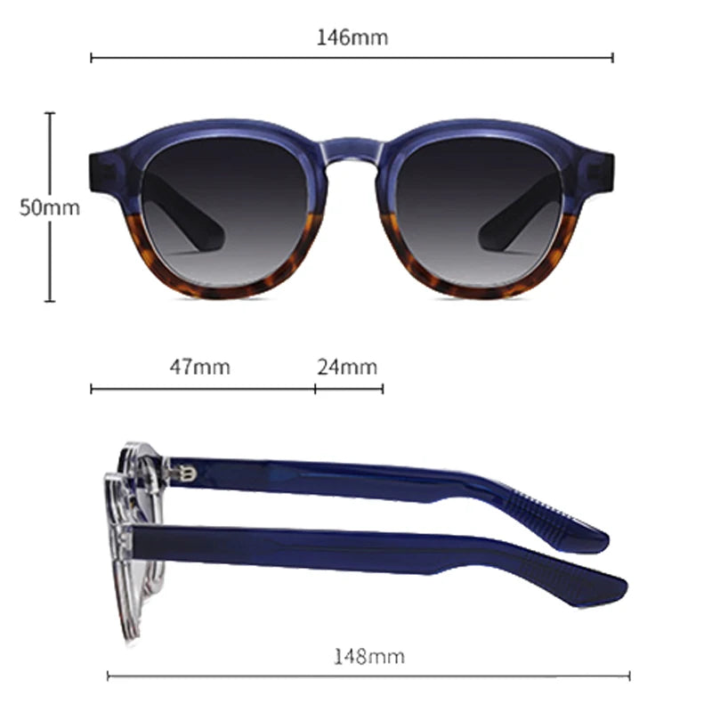 SHAUNA Nouvelles lunettes de soleil polarisées de luxe ovales pour femmes, lunettes de soleil tendance transparentes anti-lumière bleue pour hommes, lunettes de soleil punk, nuances UV400