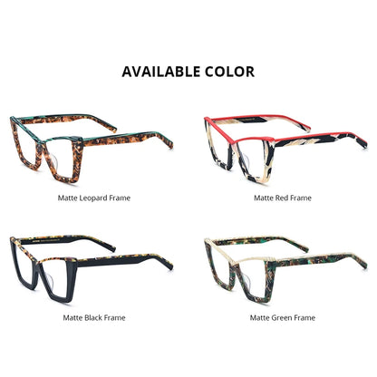 HEPIDEM Matte Acetate Glasses Women 2023 New Men Fashion Cat Eye Eyeglasses Spectacles Eyewear H9290