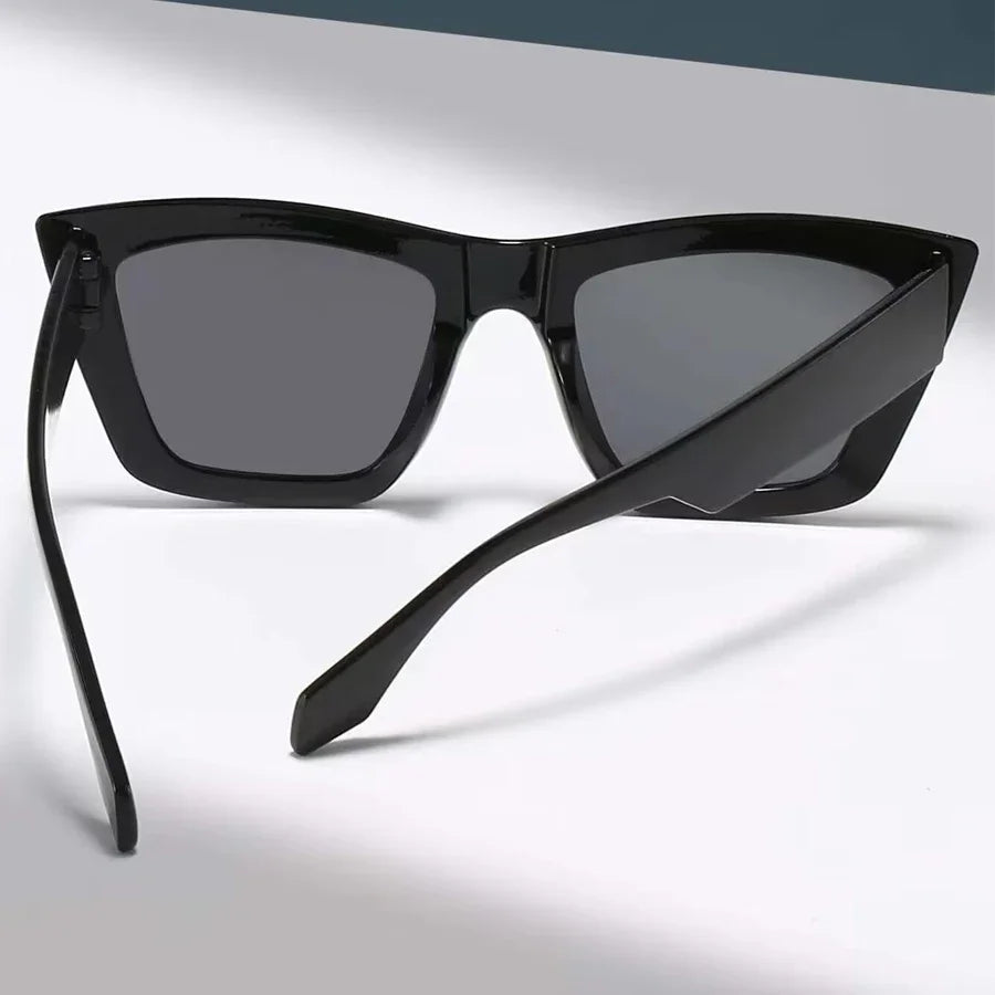 Nouvelles lunettes de soleil œil de chat pour femmes, design de luxe noir, lunettes de fête pour femmes, mode rétro, conduite, UV400