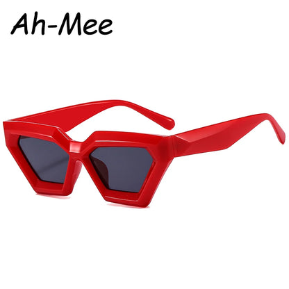 Lunettes de soleil œil de chat polygone rétro mode femmes marque concepteur punk nuances UV400 hommes lunettes de soleil œil de chat lunettes de vue