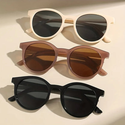 3pcs Oval Fashion Sunglasses For Women Men Casual Anti Glare Sun Shades Glasses For Driving Beach Travel Eyeglasses UV400