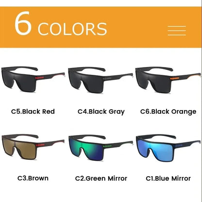 Polarized Sunglasses For Men Oversize Square Anti UV400 Male Mirror Sun Glasses Original Driving Goggles Women zonnebril