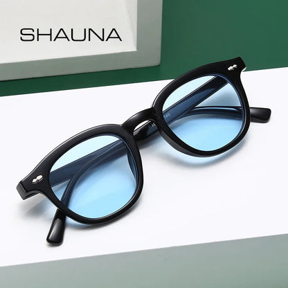 SHAUNA Ins Popular Trending Small Round Sunglasses Fashion Nail Glasses UV400