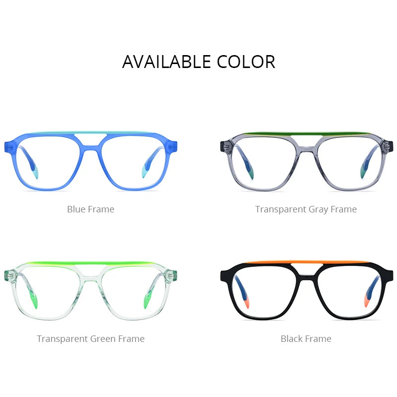 HEPIDEM Multicolor Acetate Glasses Men Retro Square Eyeglasses Women Spectacles Eyewear 9253