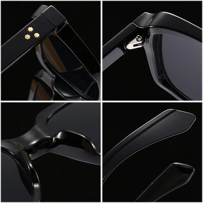 SHAUNA Fashion Sunglasses Women Square Gradient Shades UV400 Retro Rivets Men Sun Glasses