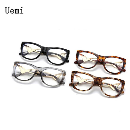 New Fashion Women Anti Blie Light Cat Eye Glasses Frame For Men Retro Clear Transparant Lens Reading Computer Optical Eyewear wh