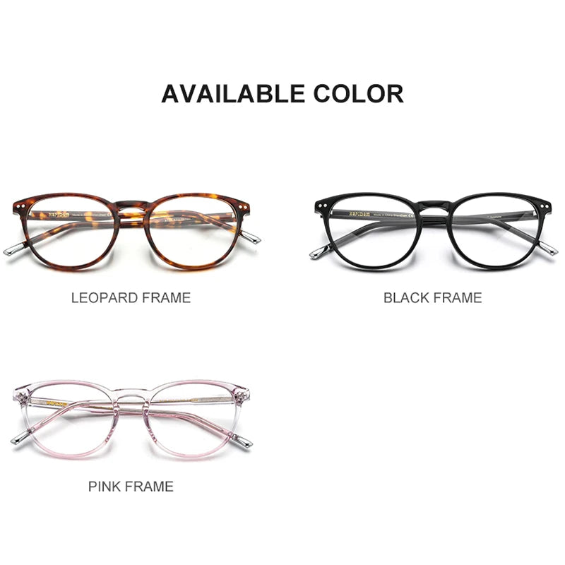 HEPIDEM Acetate Eyeglasses Frame Men Retro Vintage Round Glasses Nerd Women Spectacles Eyewear 9139