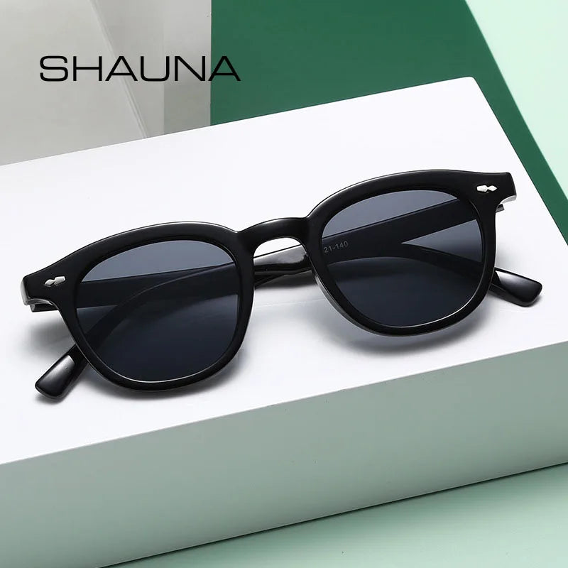 SHAUNA Ins Popular Trending Small Round Sunglasses Fashion Nail Glasses UV400