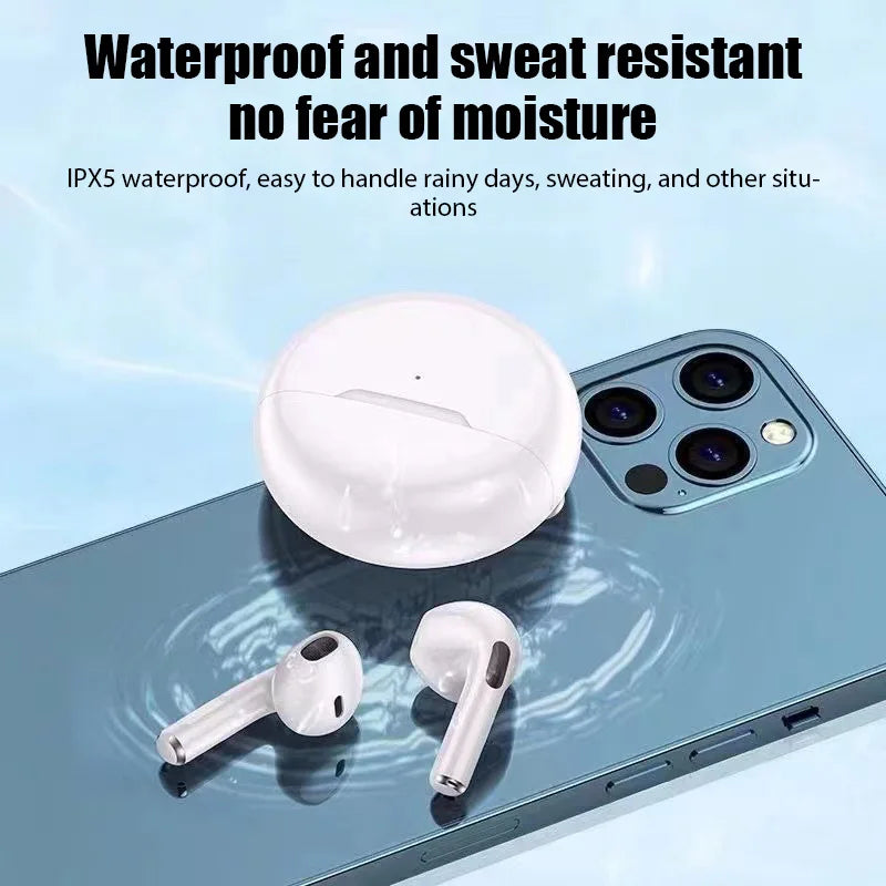 Air Pro 6 TWS Fone Bluetooth Earphones Wireless Headphones with Mic Touch Control Wireless Bluetooth Headset Pro 6 Earbuds