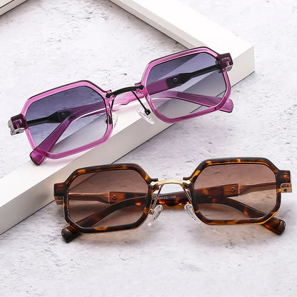 SHAUNA New Small Square Punk Sunglasses Women Fashion Double Color Eyewear Shades UV400 Men Gradient Sun Glasses