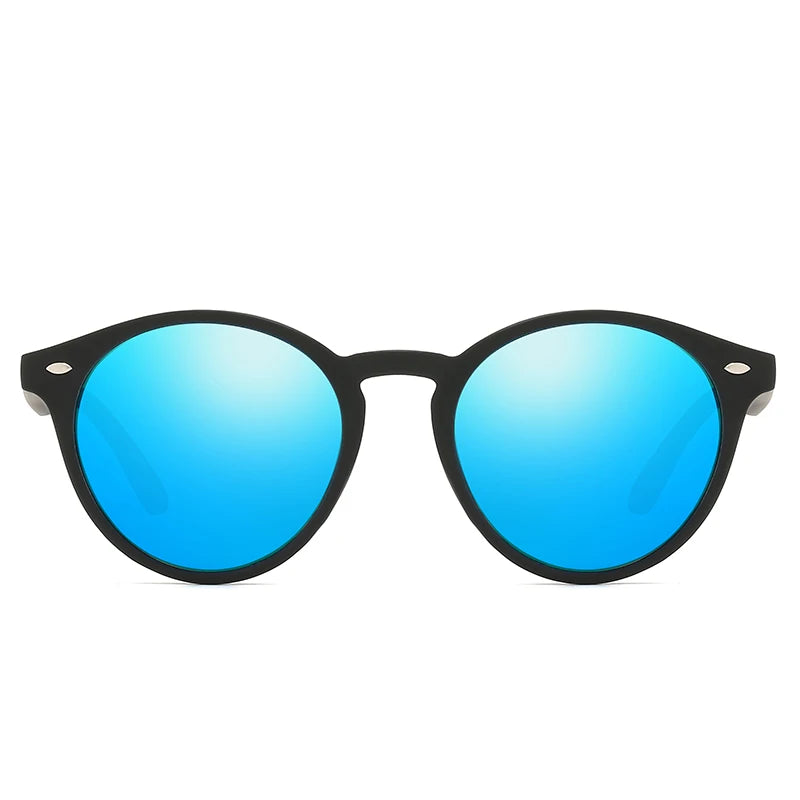 Runde Vintage-Sonnenbrille für Männer und Frauen, polarisierte Autofahr-Sonnenbrille, Kreis, oval, Designer-Retro, schwarz, blendfreie Sonnenbrille, UV400