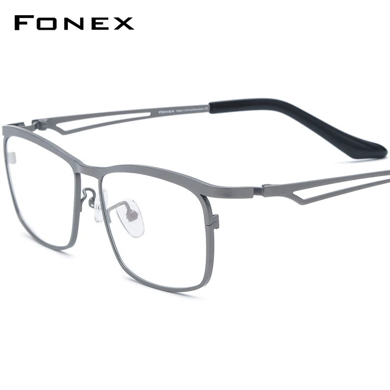 FONEX Titanbrille Herren 2023 Neues Design Quadratische Ultraleichtbrille Damen Brillen F85768