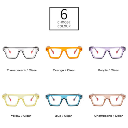 SHAUNA Retro TR90 Square Women Candy Color Glasses Frames Men Optical Clear Anti-Blue Light Eyewear Frame