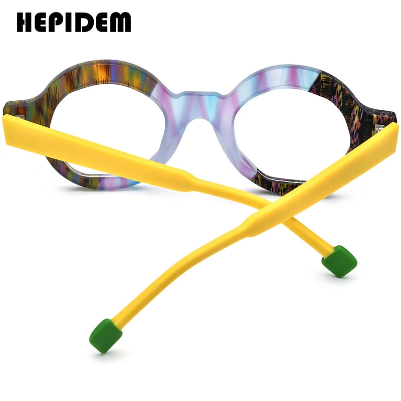 HEPIDEM Acetate Glasses Women 2024 New Men Matte Retro Irregular Eyeglasses Spectacles Eyewear H9355