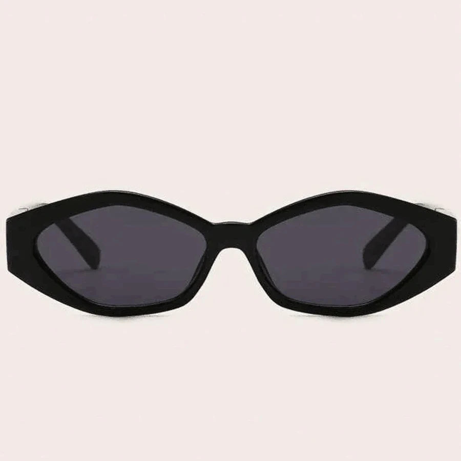 Retro Small Frame Polygon Cat Eyes Women Sunglasses Brand Designer Fashion Cheetah Decoration Ladies Sun Glasses UV400