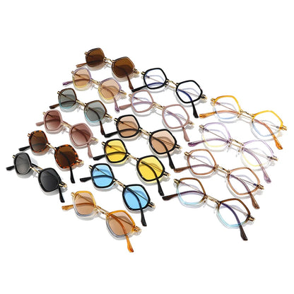 SHAUNA Rétro Petit Polygone Carré Femmes Lunettes De Soleil Mode Clair Océan Dégradé Lentilles Nuances UV400 Hommes Tendance Punk Lunettes De Soleil