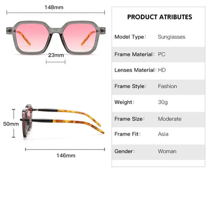 New Fashion Retro Designer Square Sunglasses For Women Men Luxury Brand Irregular Frame Anti Blue Light Glasses Clear Eyeglasses