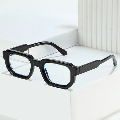 SHAUNA Ins Popular Fashion Polygon Square Women Glasses Frame Clear Anti Blue Light Eyewear Optical Men Red Blue Frame